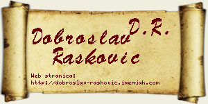 Dobroslav Rašković vizit kartica